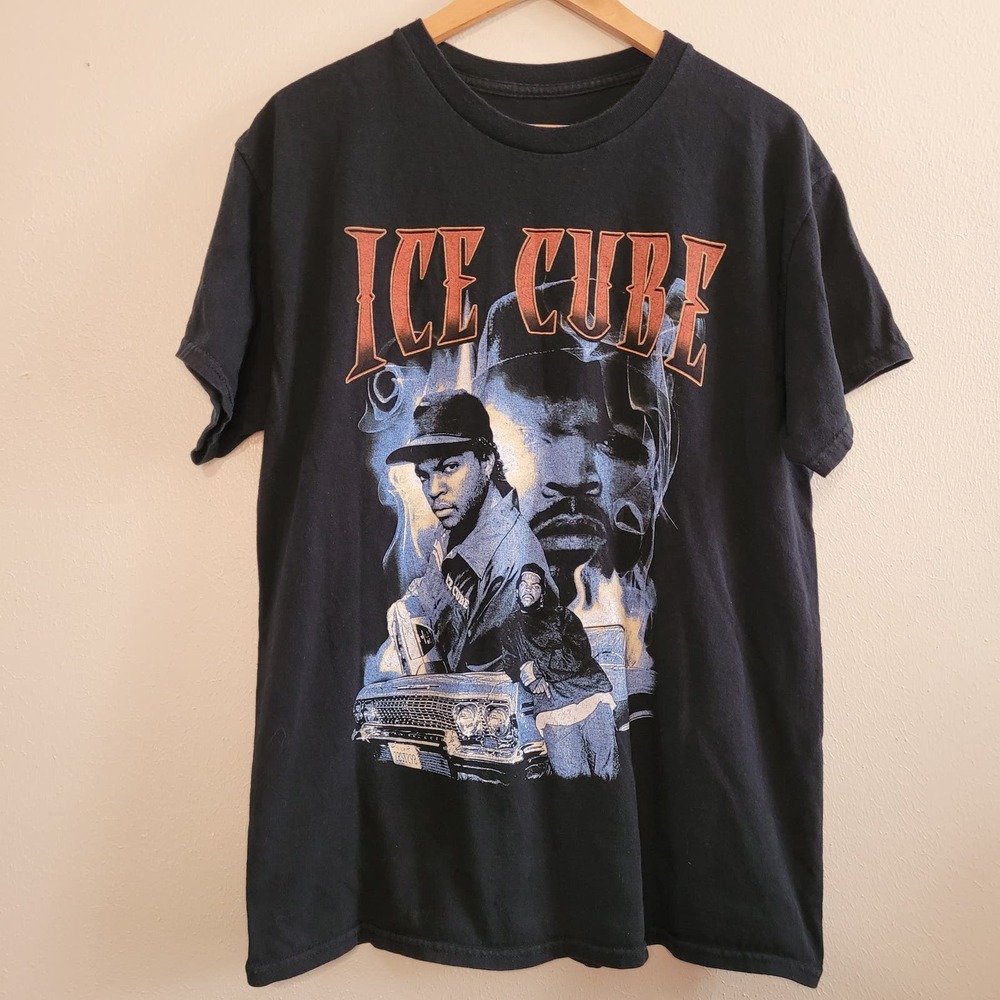 Ice Cube Men's Ice Cube Short Sleeve Graphic T-Shirt Rap Band Size M/L